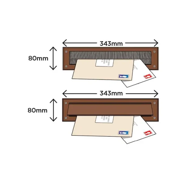 EXITEX DRAUGHT LETTER PLATE SEAL - BROWN (NO FLAP)