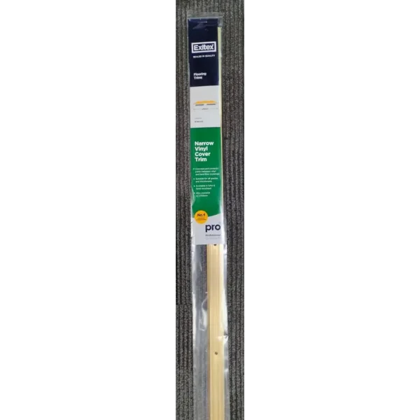 EXITEX NARROW LAMINATE / VINYL FLOORING THRESHOLD TRANSITION STRIP / EDGE TRIM 914MM - GOLD