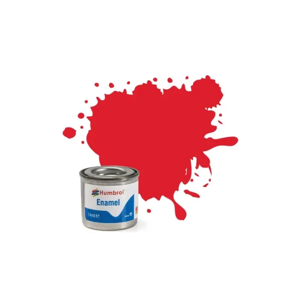 HUMBROL ENAMEL PAINT NO. 19 - BRIGHT RED