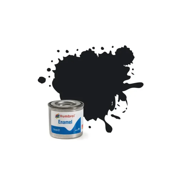 HUMBROL ENAMEL PAINT NO. 21 - BLACK