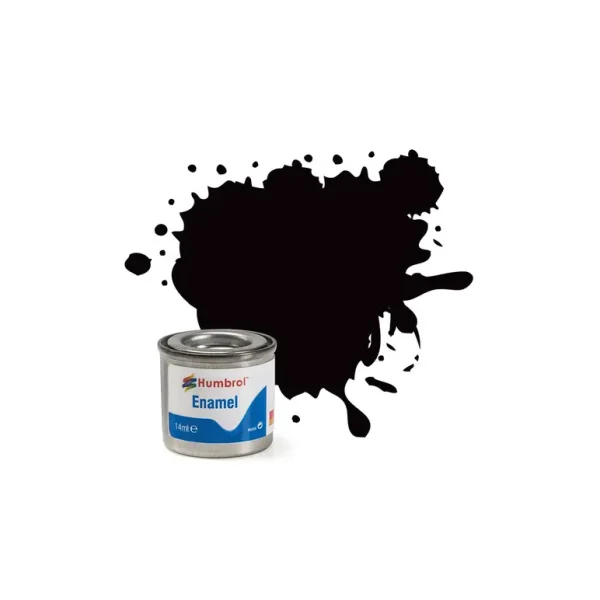 HUMBROL ENAMEL PAINT NO. 85 - COAL BLACK