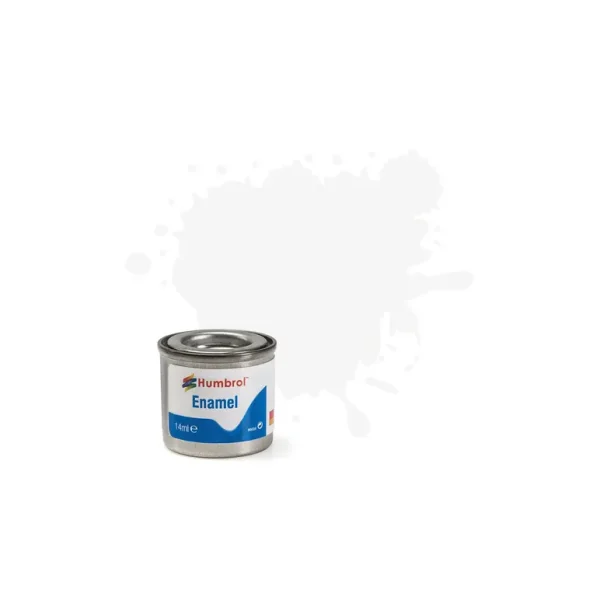 HUMBROL ENAMEL PAINT NO. 130 - SATIN WHITE