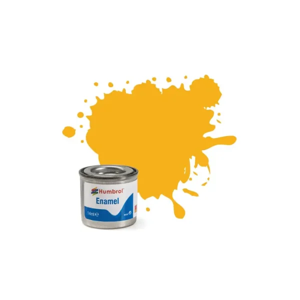 HUMBROL ENAMEL PAINT NO. 154 - INSIGNIA YELLOW