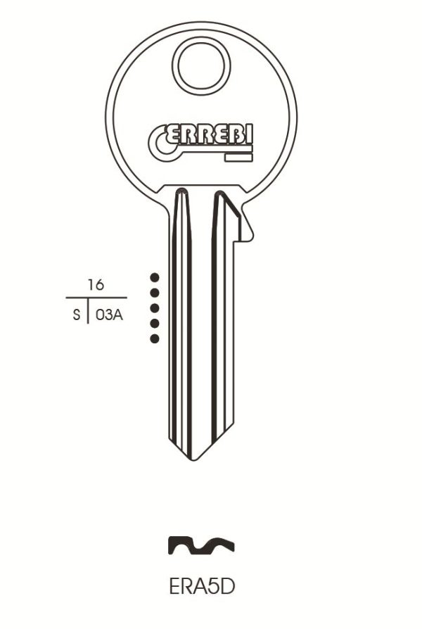 KEY BLANK ERA5D ERREBI CYLINDER ORION ERA10 25B TO SILCA ER1 JMA ER-1DHD0043 SUIT ERA PACK OF 10