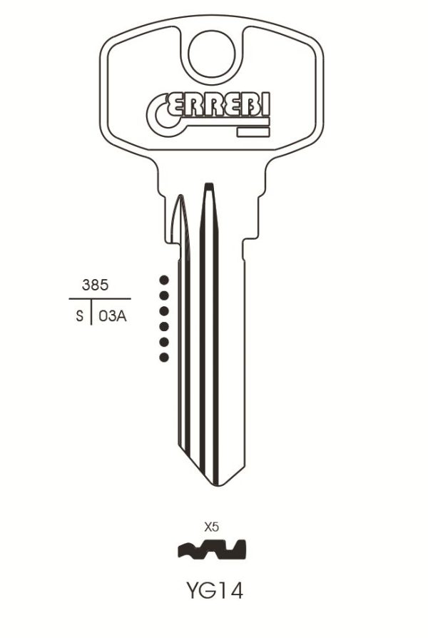 KEY BLANK YG14 ERREBI YALE CYLINDER BLANKORION YAX5 SILCA YA93 JMA YA46D SQUARE HEAD ROUND HEAD SILC