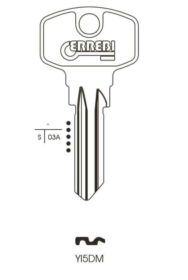 KEY BLANK YI5DM ERREBI YALE CYL BLANKORION YAL94 SILCA YA89 YAX1 JMA YA-79D HD YAX1 TO SUIT YALE 10