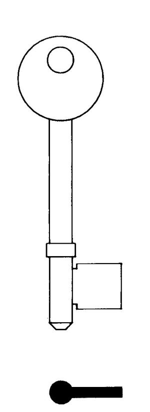 KEY BLANK TS181 181 RST STEEL UNION BLANKTO SUIT UNION 3 LEVER MORTICE PACK OF 10
