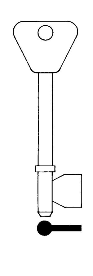 KEY BLANK TS224 224 RST STEEL LEGGE BLANKTO SUIT LEGGE 5 LEVER BS MORTICESKS 463 HD L102 PACK OF 10