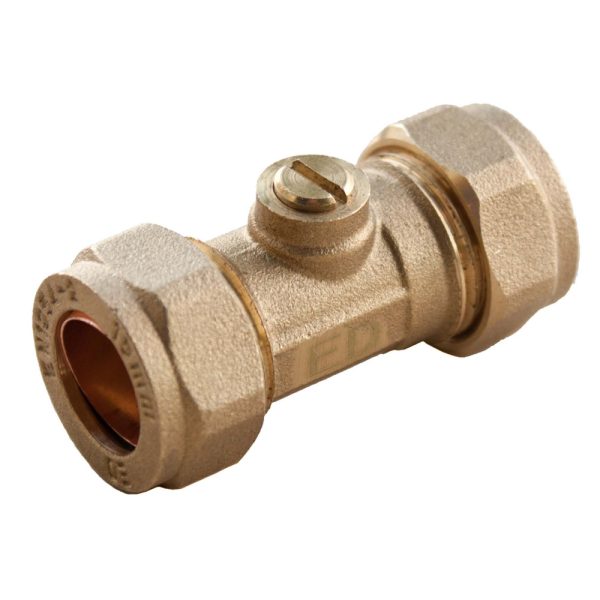 ORACSTAR PF278 ISO VALVE 15MM SLOTTED BRASS