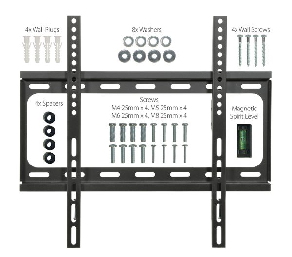 SF401 STANDARD FIXED TV WALL BRACKET 26" TO 55" 400X400