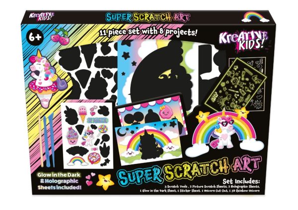 KREATIVE KIDS SUPER SCRATCH ART SET