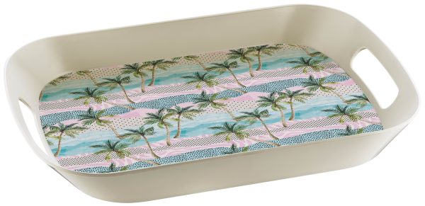 MELAMINE RECTANGLE DIP TRAY 44 X 30 CM WITH AND DESIGN