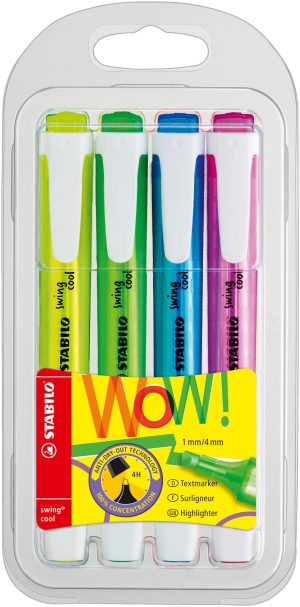 STABILO SWING COOL WALLET OF FOUR COLOURS (24 31 33 56)