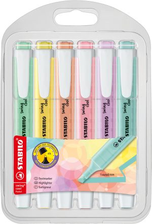 STABILO SWING COOL PASTEL WALLET OF 6 (113 116 126 129 144 155)