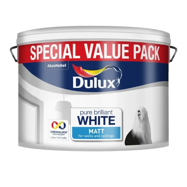 DULUX MATT PURE BRILLIANT WHITE SPECIAL VALUE 7L