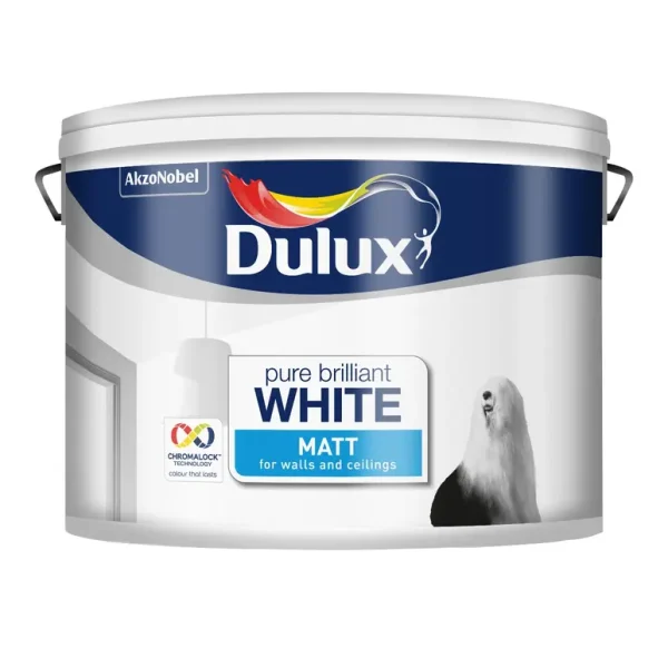 DULUX MATT PURE BRILLIANT WHITE 10L