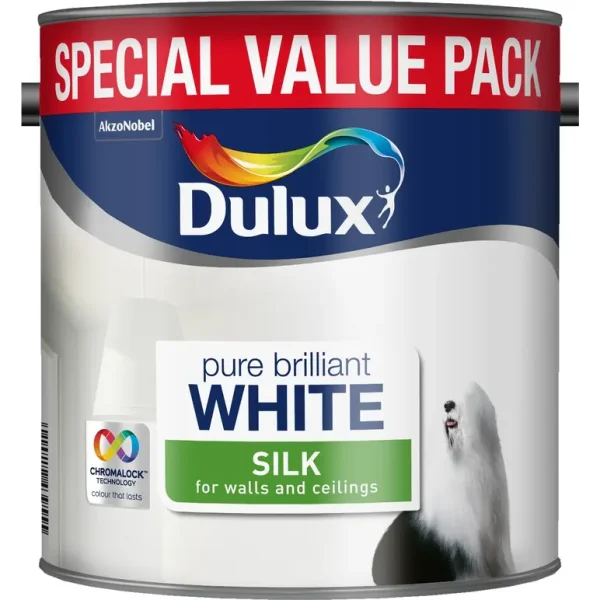 DULUX SILK PURE BRILLIANT WHITE SPECIAL VALUE 3L