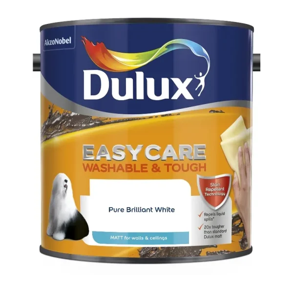 DULUX EASYCARE WASHABLE & TOUGH MATT PURE BRILLIANT WHITE 2.5L