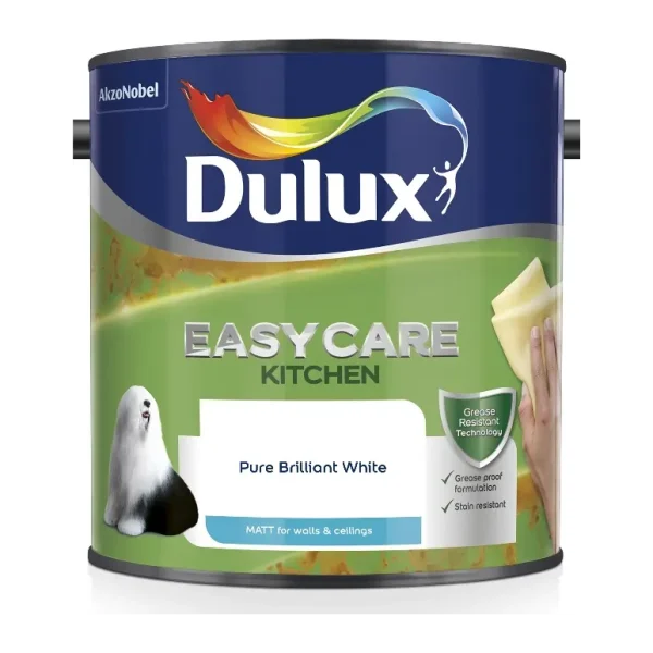 DULUX EASYCARE KITCH/MATT PURE BRILLIANT WHITE 2.5L