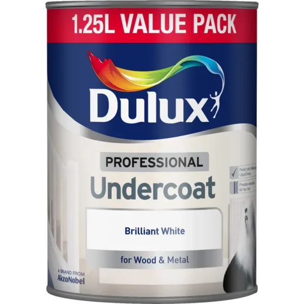 DULUX PROF UNDERCOAT B/WHITE 1.25L