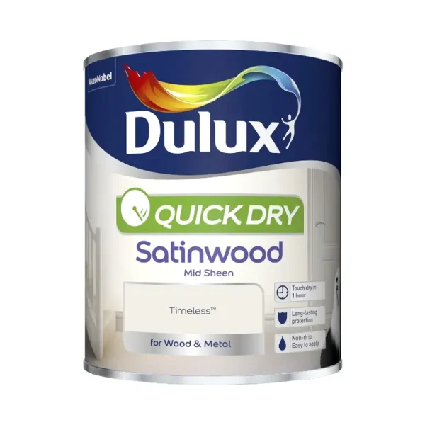 DULUX QUICK DRY SATINWOOD TIMELESS 750ML