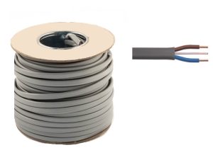 BASEC 6242Y TWIN & EARTH FLAT GREY CABLE 50M X 1.5MM?