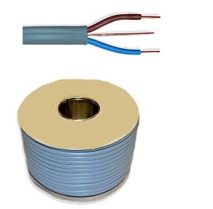 BASEC 6242Y TWIN & EARTH FLAT GREY CABLE 50M X 2.5MM?Q