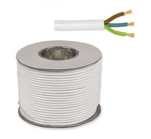 BASEC 3183Y 3 CORE ROUND FLEX WHITE CABLE 50M X 0.75MM?