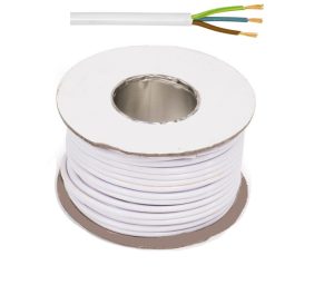 BASEC 3183Y 3 CORE ROUND FLEX WHITE CABLE 50M X 1MM?
