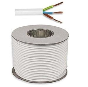 BASEC 3183Y 3 CORE ROUND FLEX WHITE CABLE 50M X 1.5MM?