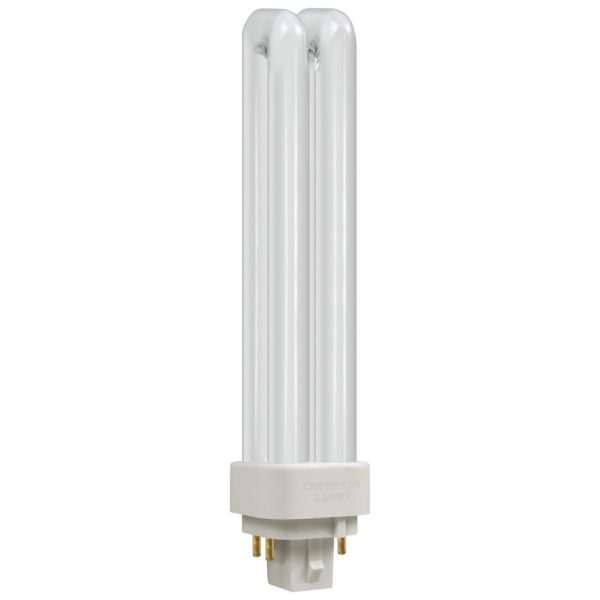 CROMPTON CFL PLC 18W 1210LM 4000K 4 PIN DOUBLE TURN DE TYPE COOL WHITE DIMMABLE BULB