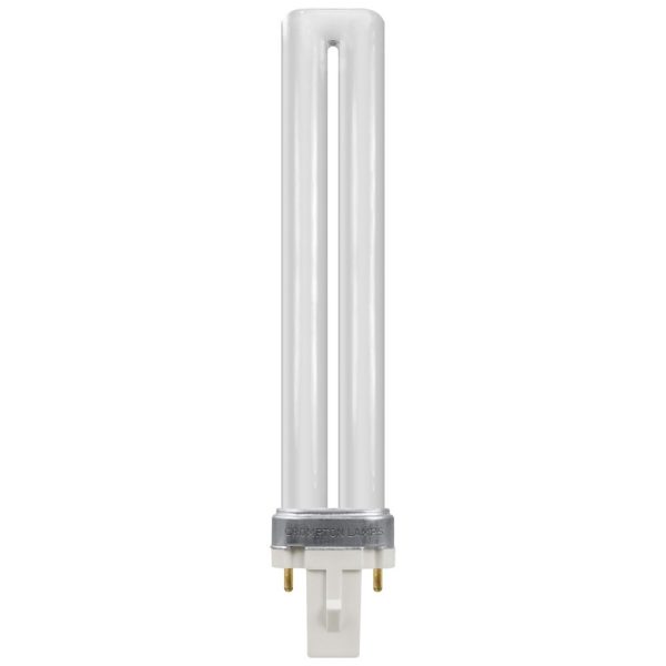 CROMPTON LAMPS CFL PLS 9W 600LM 4000K 2 PIN SINGLE TURN S TYPE COOL WHITE BULB