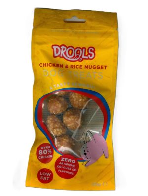 PET TOUCH CHICKEN & RICE NUGGET DOG TREATS 60G