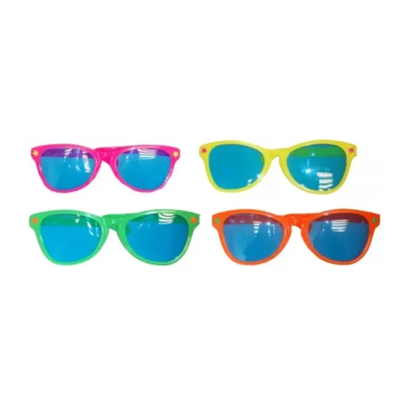 GIANT GLASSES 28 CM - 4 ASSORTED COLOUR