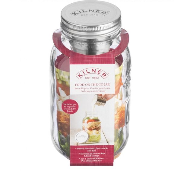 KILNER FOOD ON THE GO / LUNCHBOX SALAD JAR 1 LITRE