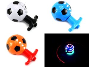 ASSORTED COLOUR SPIN TOP BALL SOUND AND LIGHT
