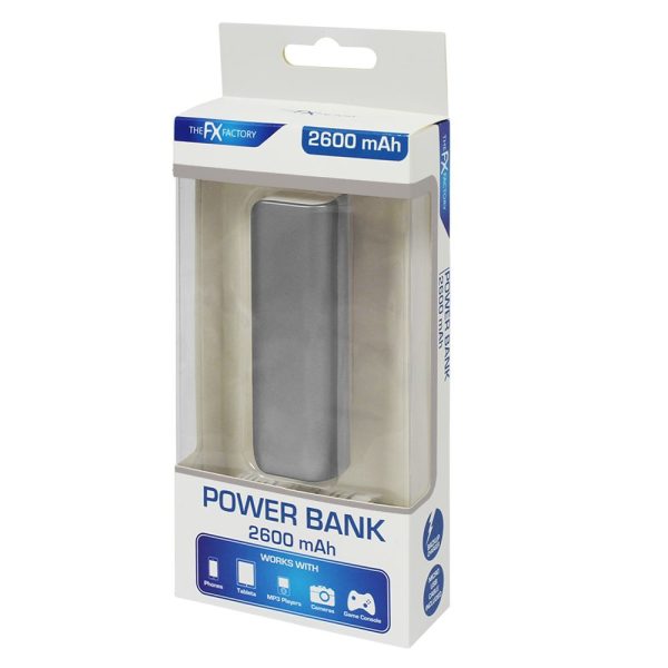 SILVER POWER BANK 2600 MAH