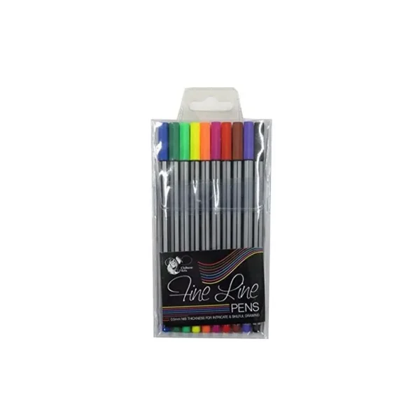 CHILTERN WOVE FINE LINE PENS PACK OF 10