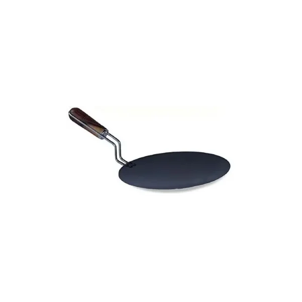 IRON TAWA PAN 10" WITH WOODEN HANDLE