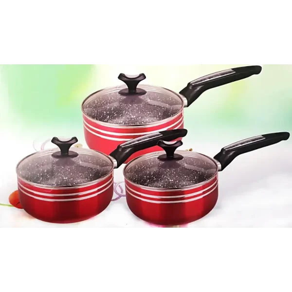 6 PCS NON STICK SAUCEPAN 16 X 20CM