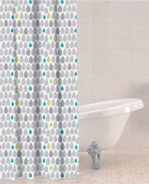 SABICHI RAIN DROPS SHOWER CURTAIN