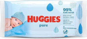 HUGGIES PURE WATER BABY CLEANSING WIPES PACK OF 56