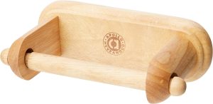 APOLLO WOODEN TOILET ROLL HOLDER