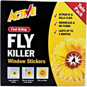 ACTIVE FLY KILLER WINDOW STICKERS