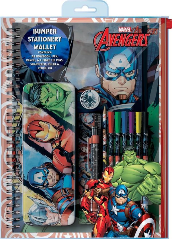 MARVEL AVENGERS BUMPER STATIONERY SET IN WALLET