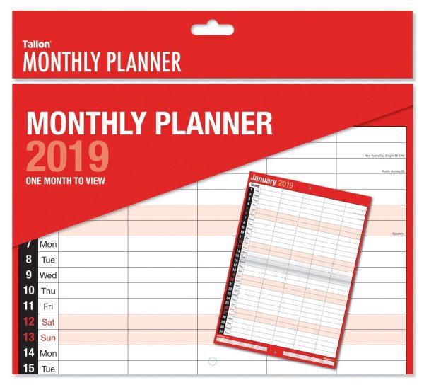 2019 MONTHLY PLANNER 5 COLUMN