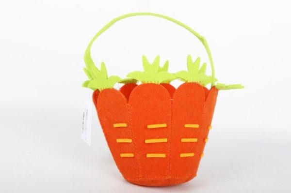 CARROT FELT BASKET 18 X 28CM