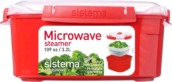 SISTEMA MICROWAVE STEAMER WITH BASKET - LARGE 3.2 LITRE