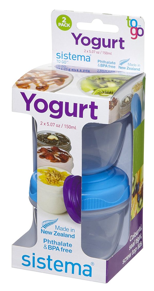 SISTEAM YOGURT TO GO ROUND CONTAINERS / POTS 150ML PACK OF 2