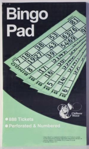 CHILTERN WOVE BINGO TICKET PAD 888 TICKETS